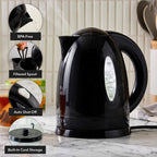 OVENTE 1.7L Electric Tea Kettle, Fast Boiling Water Heater, Black KP72B