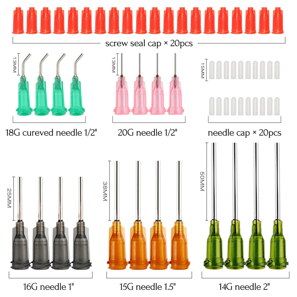Glue Applicator Syringe with Blunt Tip Needle for Liquid, Ink, Oil, Perfume