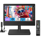 Feihe 12 Inch Small TV, Portable TV with HD Display, Antenna,HDMI,AV,USB Ports, Built-in Digital Tuner and Compact Design for Kitchen, RV, and Travel