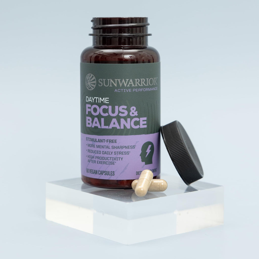 Ashwagandha, Rhodiola, Reishi & 5-HTP for Stress-Free Focus Active Focus & Balance Capsules Caffeine-Free Nootropic for Calm Energy & Mental Clarity, Mood & Immune Support 60 Vegan Capsules