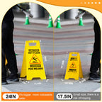 XPCARE 3 Pack 24 IN Caution Wet Floor Sign Bilingual Foldable Safety Sign