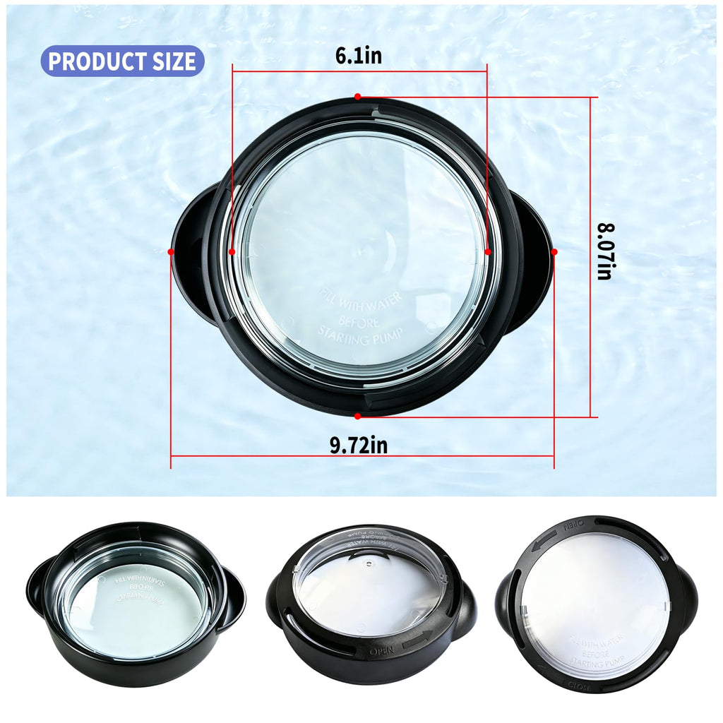 Vsttar SPX5500D Pool Pump Lid,Strainer Cover with Lock Ring and O-Ring Replacement Compatible with Select Hayward Matrix Pump and Filter,SPX5500D Pump Strainer Lid