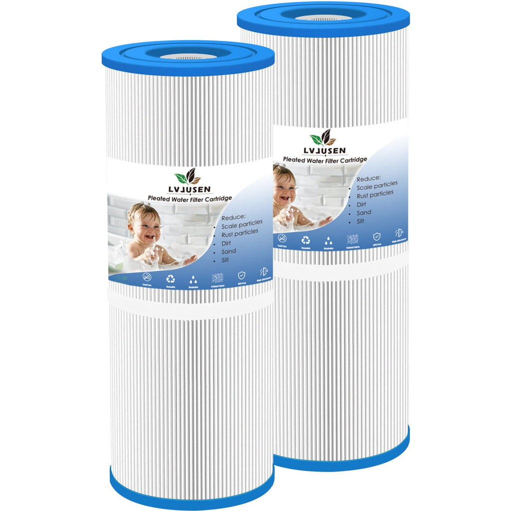 LVJUSEN Universal PRB50-IN Hot Tub Filter, Fits Jacuzzi J245, J235 (Not for 2023+), Replaces Unicel C-4950/ Pleatco PRB50-IN/Strong Spa& Cal spas 50 sq ft, 5x13 Filter-2 Pack