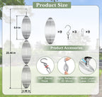 CHONOVO 9 Discs 3 Pcs Bird Deterrents for Outside, Bird Repellent Device