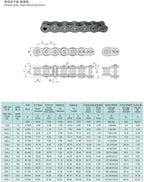 AZSSMUK #35 Roller Chain -10 Feet 40Mn Carbon Steel Material with 2 Connecting Link for Home and Industrial Machinery - 320 Links (35-10FT)