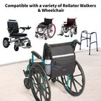 ZHCHG Wheelchair Bags, Wheelchair Backpack with Cup Holder, Wheelchair Bags to Hang on Back, Electric Wheel Chair Accessories, Large Storage Bag for Walker Rollator