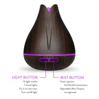 Pure Daily Care Aromatherapy Essential Oil Diffuser Gift Set with 20 Oils and Rotating Stand 400ml Ultrasonic Diffuser with 20 Essential Plant Oils - 4 Timers and 7 Ambient Light Settings