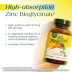 MegaFood Zinc Supplements for Women & Men - Vegan Immune Support Supplement with 22.5 mg High Potency Fermented Zinc Tablets - Made with Real Food - 120 Tablets, 120 Servings