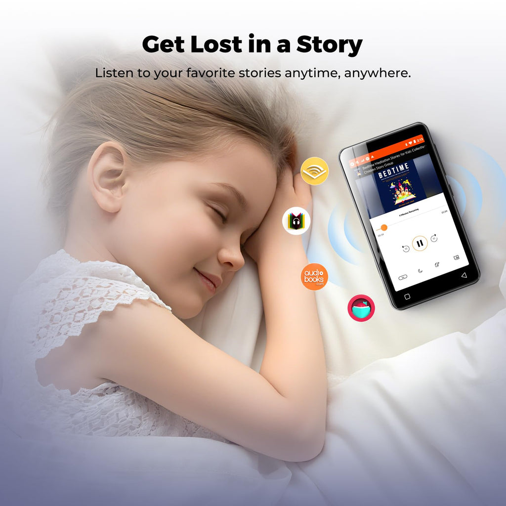 160GB MP3 Player with Bluetooth and WiFi, innioasis Music Player with Spotify,Pandora,Amazon Music,4" Touch Screen Android MP4 MP3 Player for Kids with Libby,Audible,Spotify Kids(Black)
