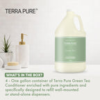 Terra Pure Hotel Conditioner | Four Gallons | Designed to Refill Soap Dispensers (Set of 4)