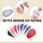 120 Pcs Adhesive Eye Patches, Eye Patches for Adults Pad Disposable Eyepatch Latex Free Adhesive Bandages for Adult(3.3 x 2.3 Inch,Mixed Colors)