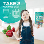 Parrox Zeolite Kids Detox Gummies, 9-in-1 Extra Strength with Zeolite, Omega-3, Magnesium, Elderberry, Vitamin C, Milk Thistle, Vitamin D3, Zinc, B12 – Sugar-Free (Mixed Berry Flavor - 2 Pack)