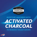 DampRid Fragrance Free Disposable Moisture Absorber & Odor Remover with Activated Charcoal, 18 oz., 3 Pack, Lasts Up To 60 Days, No Electricity Required