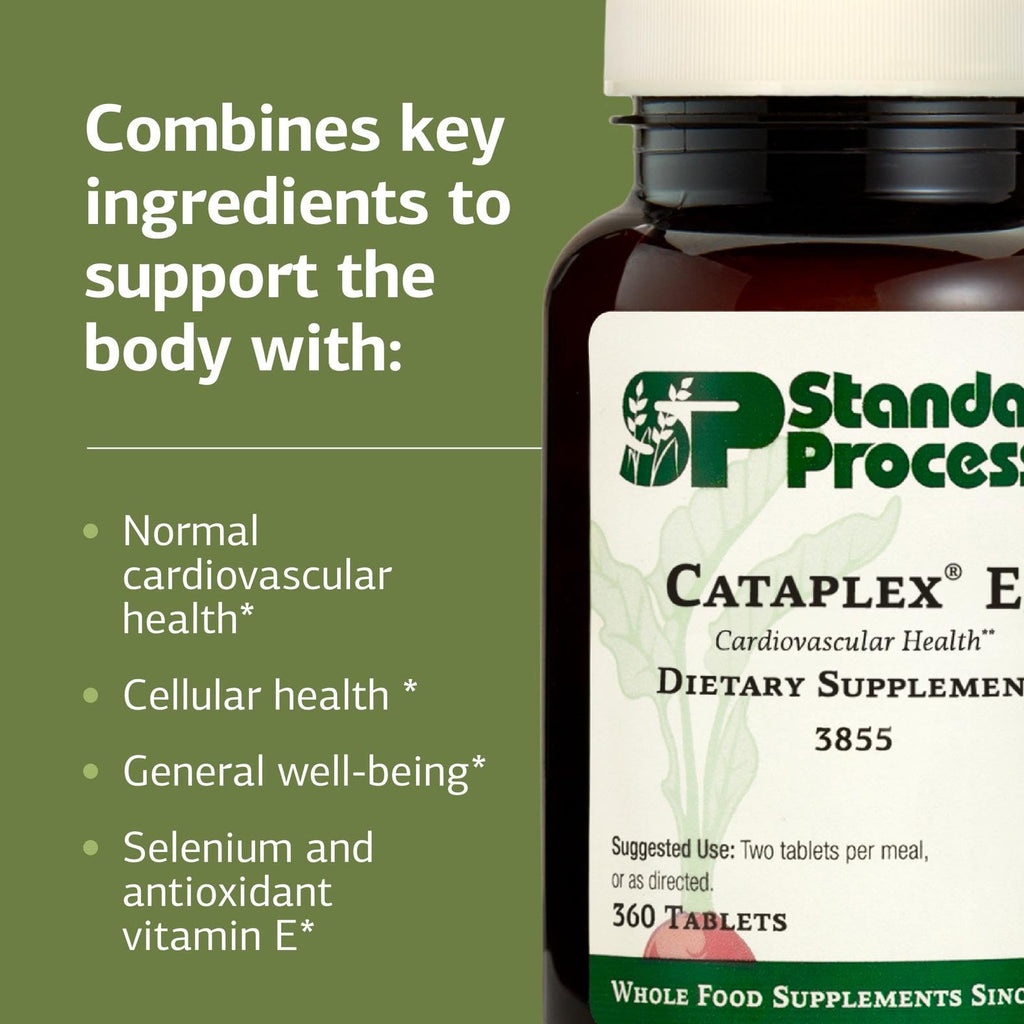 Standard Process Cataplex E2 - Healthy Heart Supplement - Supports Cellular Health with Antioxidant Activity - Non-Dairy & Non-Soy - 90 Tablets (45 Servings)
