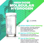 TrueShape Nutrition Essential H2 Fizzy Molecular Hydrogen Tablets for Water Nutritional Supplement (Unflavored, 60 Servings)