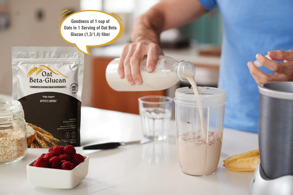 PIUS NATURE Oat Beta Glucan (1,3/1,4) Powder, Daily Fiber Supplement, Helps Support Appetite Control