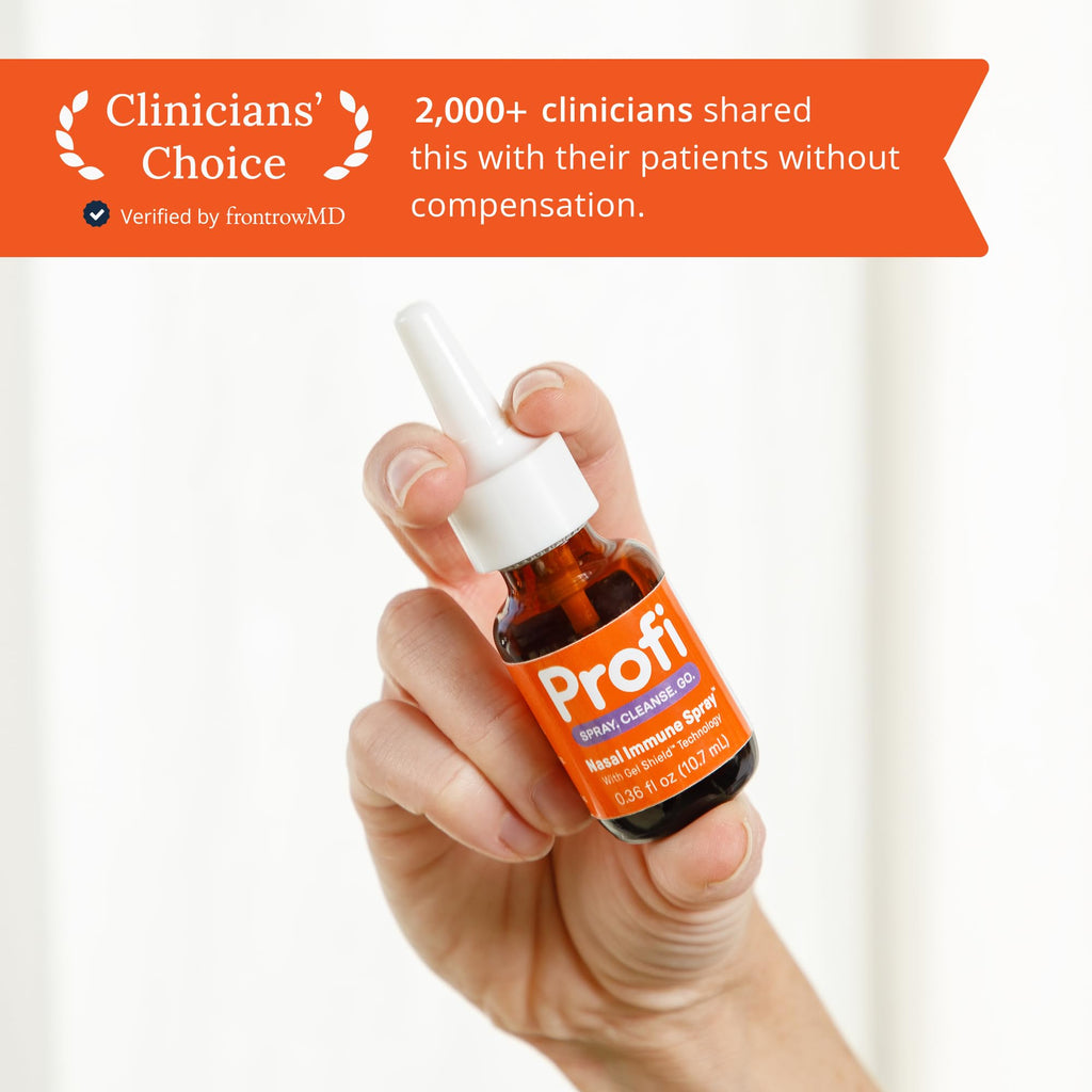 Profi™ Nasal Immune Spray – Cleansing Gel Layer for Airborne Exposure, Up to 8 Hours, Drug-Free Nasal Spray for Everyday Use, Travel, Work & Crowded Spaces (180 Sprays)