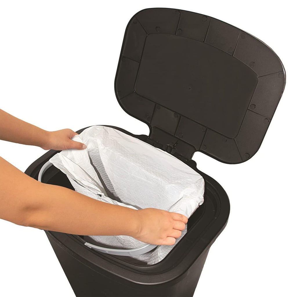 Glad Trash Can with Clorox Odor Protection | Plastic Bin, 20 Gal, Black