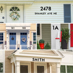 12 Inch 4 PCS Custom Metal House Numbers Letters, Black House Address Numbers for Outside, Modern Metal Address Number Letters for Homes, Apartments, Farms, Office