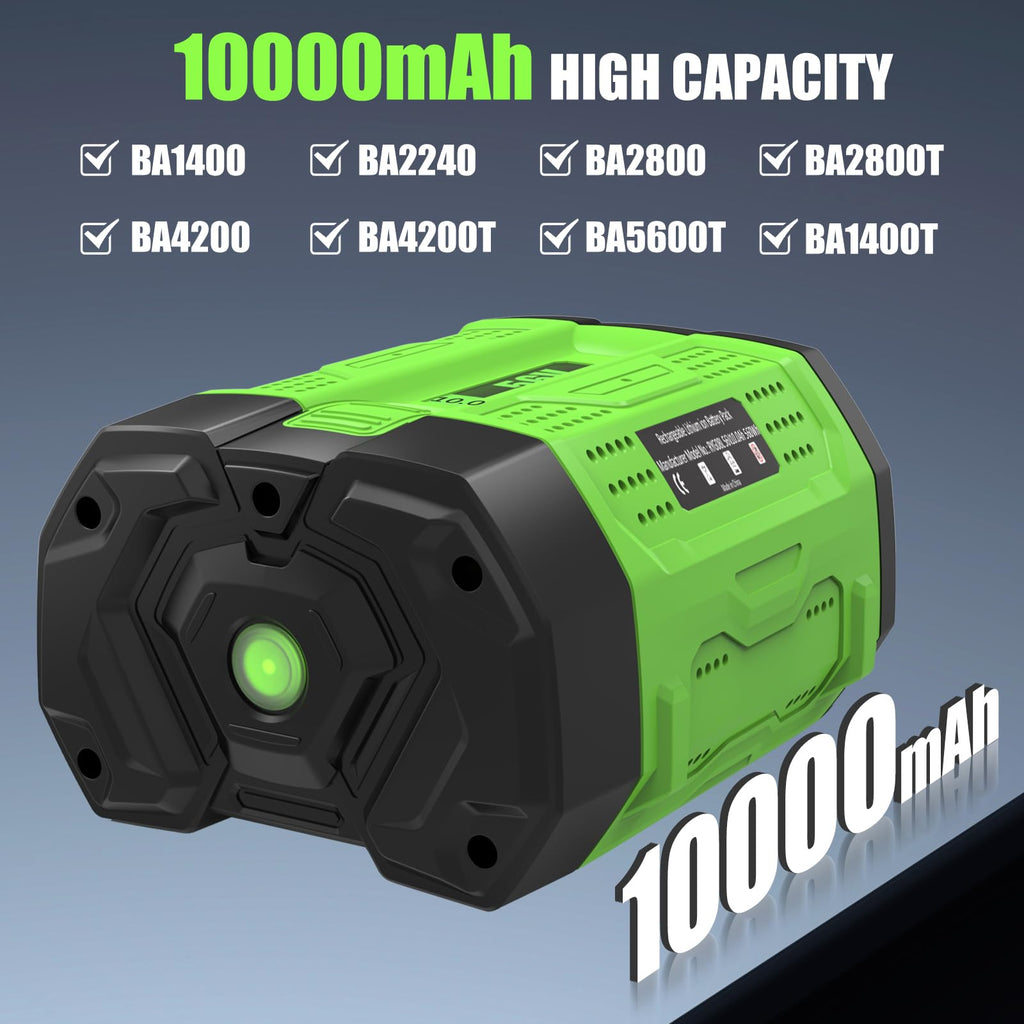 Forrat 1Pack BA5600T 10000mAh 56V Replacement Battery for EGO 56V Battery 10.0Ah Compatible with EGO Battery 56Volt Cordless Tools (Green)