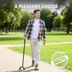 Rehand Quad Canes, Walking Cane for Men & Women with Ergonomic Handle Ever and Graceful 4-Pronged Base for Extra Stability, Foldable, Adjustable Walking Sticks for Right or Left Handed