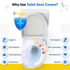 Traletry Toilet Seat Covers Disposable Flushable Travel Pack of 200, XL Biodegradable Paper Toilet Seat Covers for Adults & Kids, Public Restroom, Airplane & Camping Travel Essentials