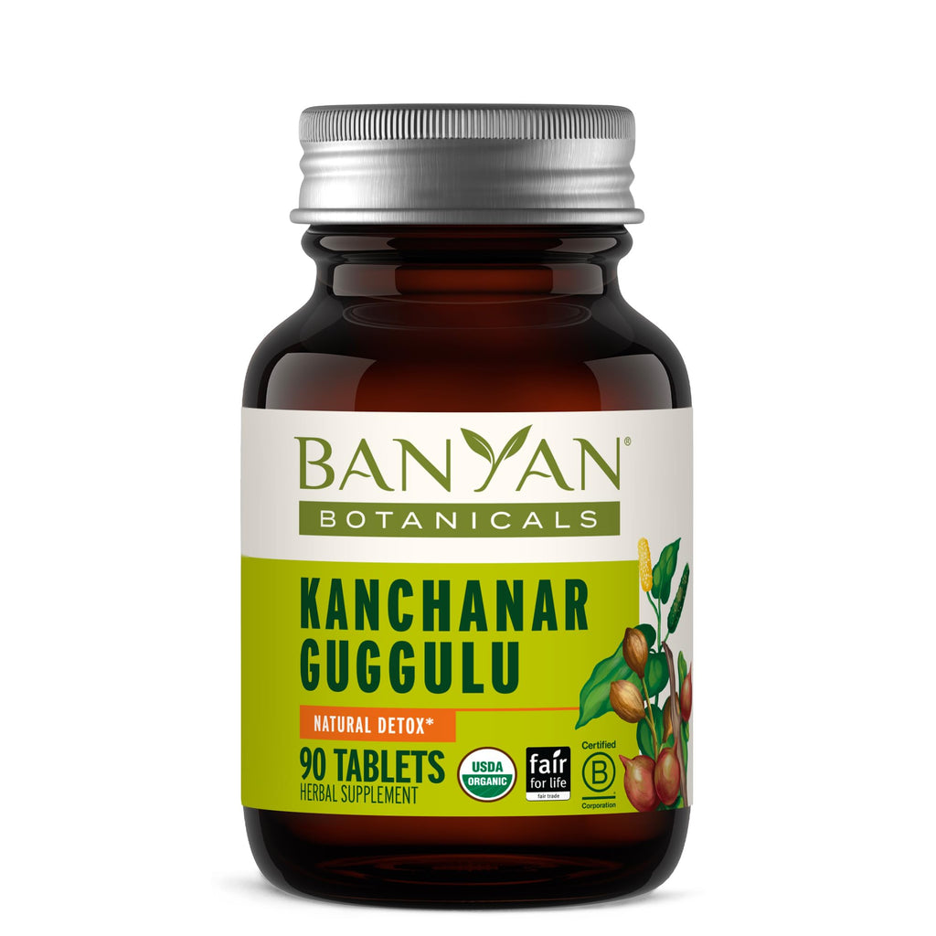 Banyan Botanicals Kanchanar Guggulu Tablets – Organic Lymph Supplement with Guggulu Resin – Promotes the Healthy Elimination of Natural Toxins* – 90 Tablets – Non-GMO Sustainably Sourced Vegan