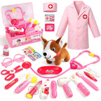 Kids Doctors Play Set Pretend Dress Up Costume for 2+ Year Olds Girls
