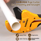 DOMINOX PVC Pipe Cutter, Cuts up to 2-1/2" PEX, PVC, PPR, Plastic Hoses& Plumbing Pipes,Ratchet PVC Cutter Tool with SK5 Blade and Aluminum Alloy Body