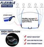 JJWELL 3 Pack Blue Light Blocking Reading Glasses for Women, Anti Eyestrain/Computer Glare UV 400 Filter Readers with Spring Hinge, Lightweight Rimless Tinted Metal Blue Rays Eyeglasses (4.00)