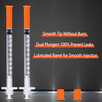 0.5 ml/cc Syringe 30G 5/16 Inch, U-100 Scientific Lab Supplies, Individual Wrapped, 100 Pack
