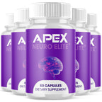 (5 Pack) Apex Neuro Elite Capsules, Apex Neuro Elite Brain Support Pills with Natural Ingredients, Advanced Formula ApexNeuro Maximum Strength Health & Wellness Vitamin for Women & Men (300 Capsules)