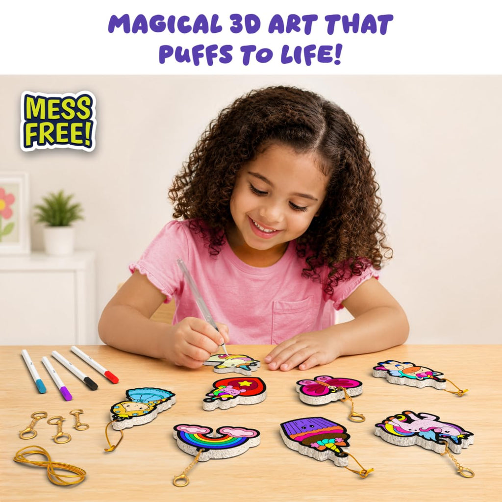 Skillmatics Aqua Puffs Unicorns, Stocking Stuffer for Kids, Paint by Number