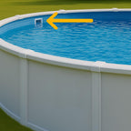 Rx Clear Heavy Duty Standard Complete Thru-Wall Skimmer Kit for Above-Ground Swimming Pool | Made of Non-Corrosive Abs Plastic | Chemical Resistant | White