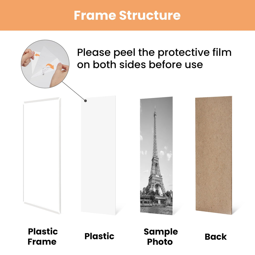 upsimples 16x24 Poster Frame, Easy Slide-In Assembly, White, 3 Pack