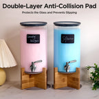 Spreccio Glass Laundry Detergent Dispenser with Holder,1.1 Gallon Laundry Liquid Dispensers with Stainless-Steel Tap,Large Glass Fabric Softener Containers with Stand for Laundry Room Organization