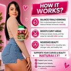 Natural Curves & Hormonal Balance – Aguaje Pills for Women by CurvyFruit – Booty, Hips & Bust Support – 100 Vegan Capsules – Menopause Relief – Made in Peru