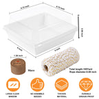 Kosotody 50 Pack Charcuterie Boxes with Clear Lids, 4 Inches White Oil-Proof Kraft Paper Food Containers Bakery Boxes for Sandwich, Cookies, Hot Cocoa, Cupcakes and Strawberries(White)