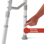 Dr. Dunley Tub Transfer Bench, 400 lb Capacity Bath & Shower Seat, Tool-Free Assembly, Anti-Slip Suction Feet, Lightweight Frame, for Seniors & Mobility Assistance