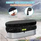 Gecic Horse Trough Cold Plunge Tub Cover, 2 x 2 x 4'' Stock Tank Cover for Horse Trough 4Ft Insulated Cold Plunge Ice Bath Tub Livestock Covers Stock Tank Pool Liner Hot Tub Kit Water Proof Oval