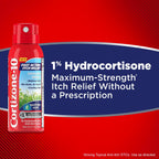 Cortizone-10 Maximum Strength Soothing Aloe Itch Relief Cooling Spray, 1% Hydrocortisone, Fast-Acting, Anti-Itch Spray for Bug Bites, Rash, Eczema, Psoriasis, Poison Ivy, Oak, Sumac, 2.7 oz 3-Pack
