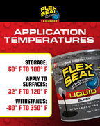 Flex Seal Liquid, Rubber Coating Sealant, Waterproof, Flexible, Breathable, and UV Resistant, Roof Repair, Basements, RV, Campers, Trailers, Marine, EPDM, Masonry, Black, 16 oz