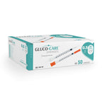 GLUCO-CARE 0.5 ml/cc Syringes 31G x 5/16’’ (8mm), Orange Cap, Box of 50 pcs