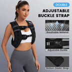 TB3C Weighted Vest Woman, 12 LB Womens Weight Vest for Walking, Strength Training Weight Vests for Men, Reflective Stripe Fitness Vest for Workout Running Jogging