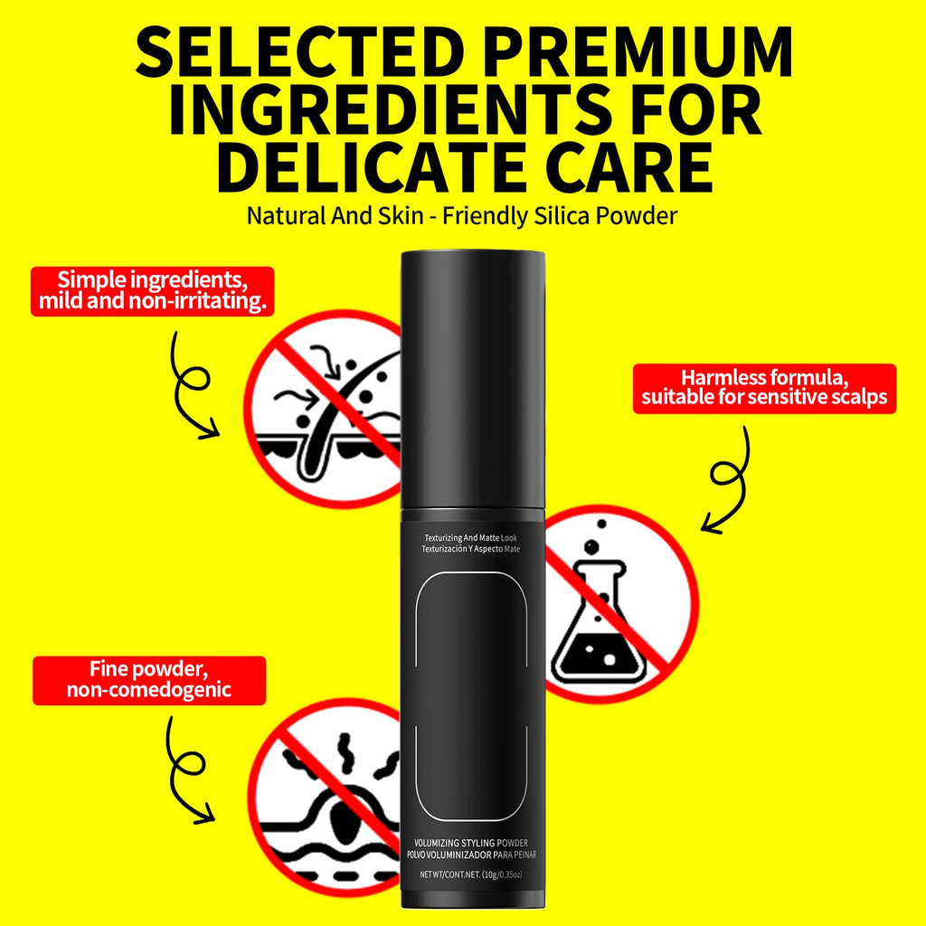 Gowwim Texture Powder, Instant Oil Control & Matte Finish Hair Texture Styling Volume Powder Long-Lasting Volume for Men & Women Volumizing Short Nozzle Uniform Distribution