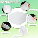 50 Pack 10x12 Inch Foam Pouches, Cushion Foam Wrap Pouches Protect for Fragile Item, Foam Packing Pouches for Mugs,Cups,Glasses,Dishes, Plate Packing Sleeves for Moving, Storage, Packing Supplies
