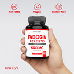 Fadogia Agrestis 600mg Extract - (180 Capsules) - [Maximum Strength] - Strength, Drive, Athletic Performance, Muscle Mass - Third Party Tested - Zero Fillers - Gluten Free, Non-GMO, Vegan Capsules