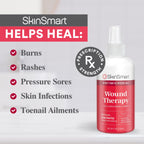 SkinSmart Antimicrobial Wound Therapy, Hypochlorous Acid Safely Removes Bacteria so Wounds Can Heal, 2 Ounce Clear Spray (Pack of 3)