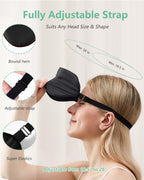 BeeVines 100% Real Mulberry Silk 2 Pack Sleep Mask, Pure Silk Eye Masks with Adjustable Strap for Sleeping, 100% Block Light Eye Shade Cover, Reduces Puffy Eyes Traveling Gifts(Black & Galaxy Grey)