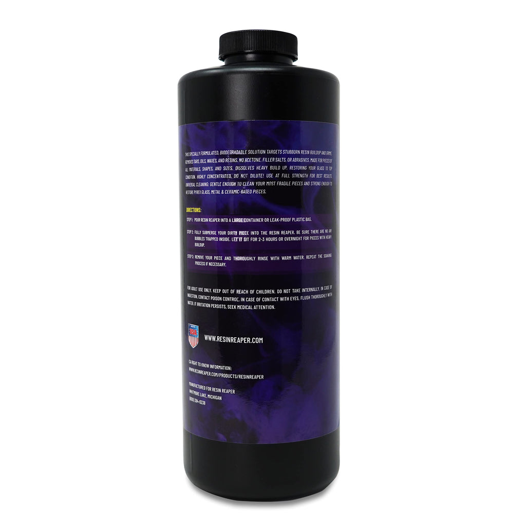 Resin Reaper Glass Cleaner 2-Pack 64 OZ | Pipe Cleaner | Safe on Glass, Metal, Ceramic, and Pyrex | Soak and Wash - No Abrasives - Eco-Friendly, Biodegradable Formula